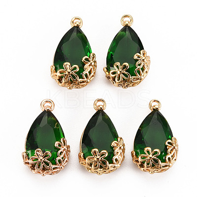 Transparent Glass Pendants GLAA-T007-05J-1