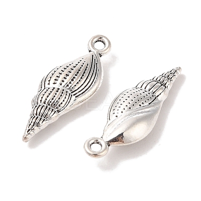 Spiral Shell Tibetan Style Alloy Pendants X-TIBEP-R344-40AS-LF-1