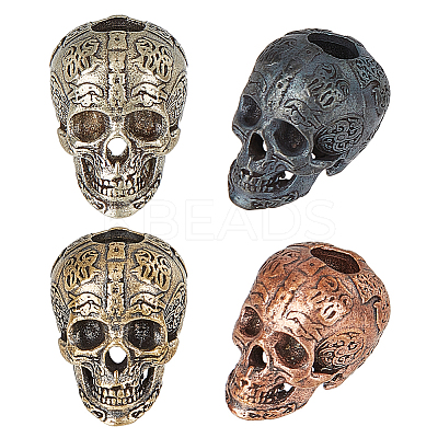 4Pcs 4 Colors Brass European Beads OPDL-OC0001-01B-1
