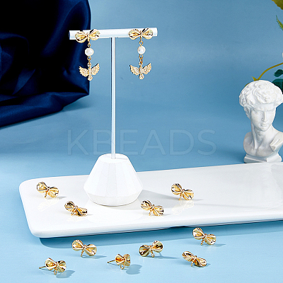 Brass Stud Earring Findings KK-DC0004-79-1