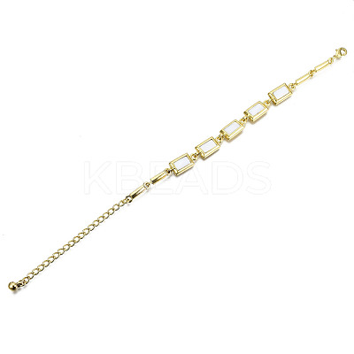 Electroplated Alloy Link Bracelets BJEW-T012-004-RS-1