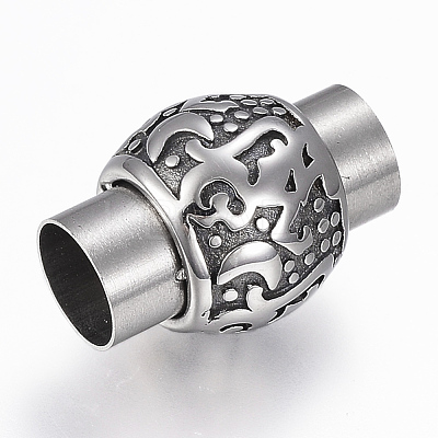 304 Stainless Steel Magnetic Clasps with Glue-in Ends STAS-F130-30AS-1