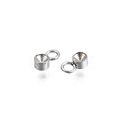 Non-Tarnish 201 Stainless Steel Pendant Rhinestone Settings STAS-S057-44A-P-1
