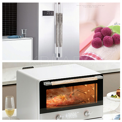 3 Pairs 3 Colors Pleuche Cloth Refrigerator Door Handle Cover AJEW-OC0002-12-1