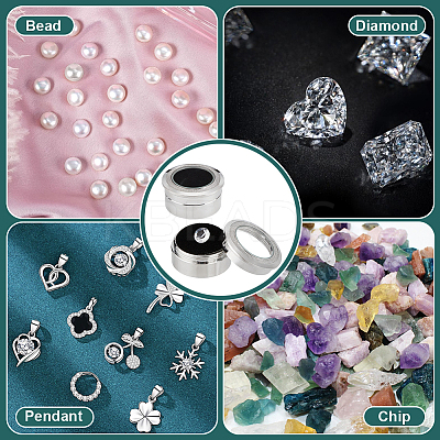 Alloy Loose Diamond Boxes CON-WH0104-11A-P-1