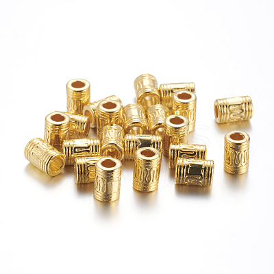 Golden Alloy Column Beads K08WS012-1