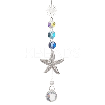 Glass Hanging Suncatchers HJEW-JM04579-01-1