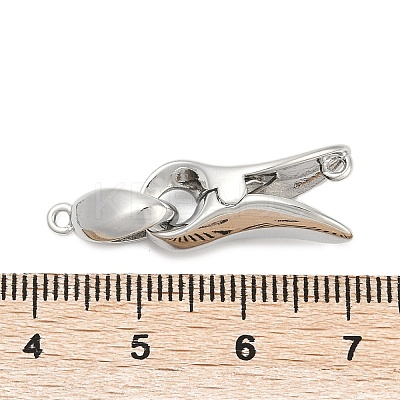 Brass Interlocking Clasps KK-U059-02P-1
