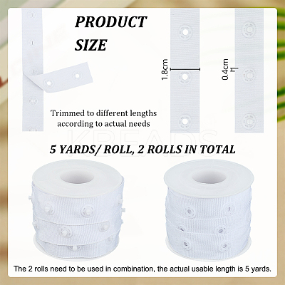 5Yards Polyester Sewing Snap Button Tape DIY-OC0014-49A-1