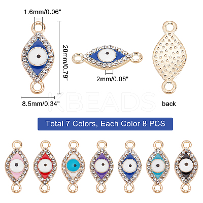 56Pcs 7 Colors Zinc Alloy Connector Charms FIND-DC0001-33-1