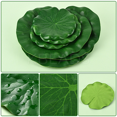 Artificial EVA Foam Lotus Leaf & Flower AJEW-SP0003-26C-1