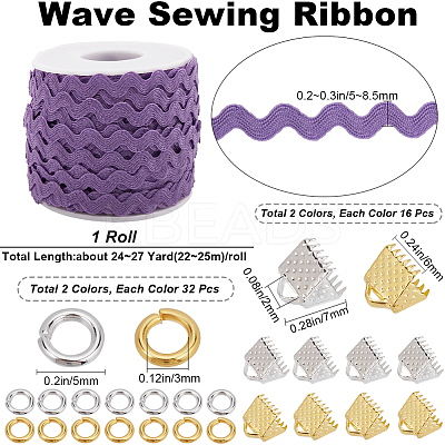 1 Strand Wave Bending Fringe Trim FIND-GF0006-65D-1