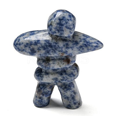 Natural & Synthetic Gemstone Carved Healing Human Shape Figurines DJEW-D012-03G-1