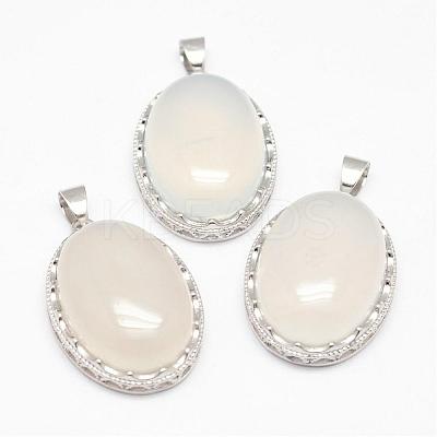Natural Agate Pendants G-D851-37-1