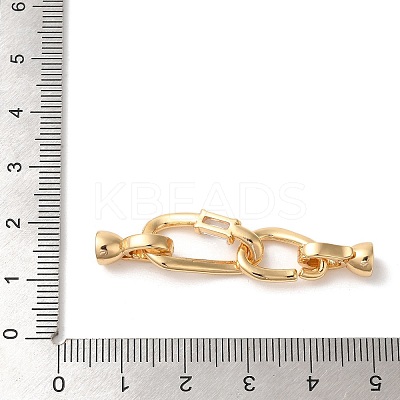 Brass Fold Over Clasps KK-A227-07G-1
