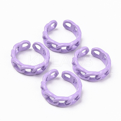 Spray Painted Alloy Cuff Rings X-RJEW-T011-29C-RS-1
