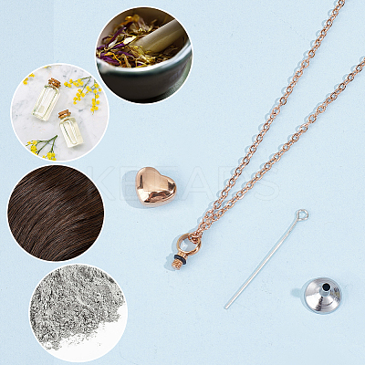 Stainless Steel Urn Ashes Necklace NJEW-CN0001-03RG-1