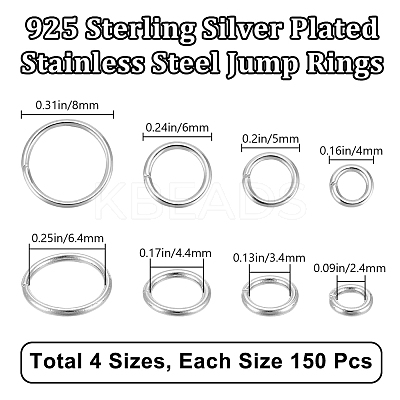 600Pcs 4 Styles 304 Stainless Steel Open Jump Rings STAS-BBC0006-01-1