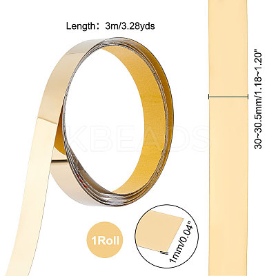 Flexible Self Adhesive 201 Stainless Steel Molding Trim AJEW-WH0329-77G-1