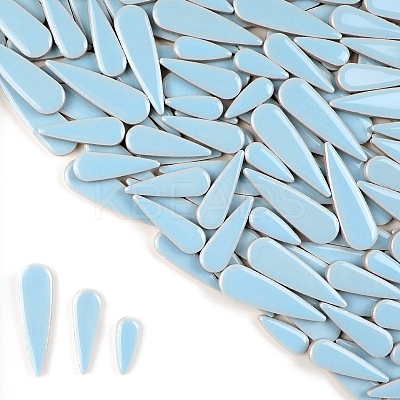 3 Styles Teardrop Shape Porcelain Mosaic Tiles PW-WGBCD43-24-1