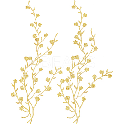 Plum Blossom Shape Appliques PATC-WH0007-11C-1