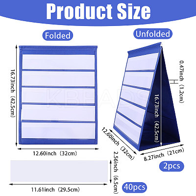 20 Bags Cloth Desk Calendar Display Holder AJEW-CA0005-47B-1