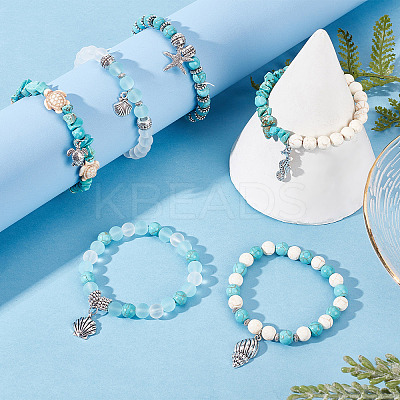 DIY Ocean Theme Bracelet Making Kit DIY-SC0020-87-1