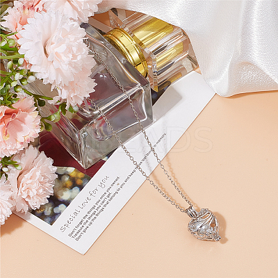 Anti-Tarnish 1Pc Rhodium Plated 925 Sterling Silver Empty Bead Cage Pendants STER-BBC0005-70A-1