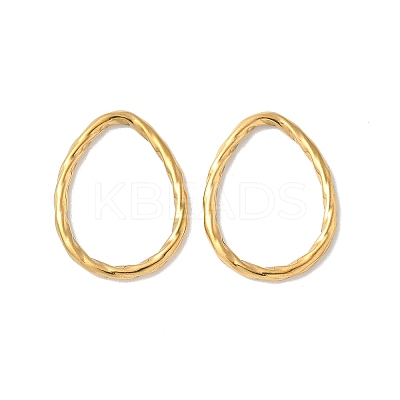 304 Stainless Steel Twisted Teardrop Linking Rings STAS-L300-007G-1