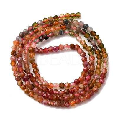 Natural Multicolor Tourmaline Beads Strands G-C226-B02-2mm-02-1