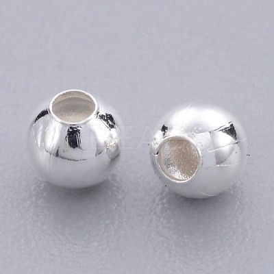 Brass Smooth Round Beads X-EC400-1S-1