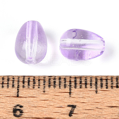 Baking Paint Transparent Glass Beads DGLA-N014-10D-1