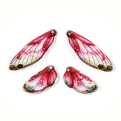 Epoxy Resin Butterfly Wing Pendants FIND-N005-65E-1