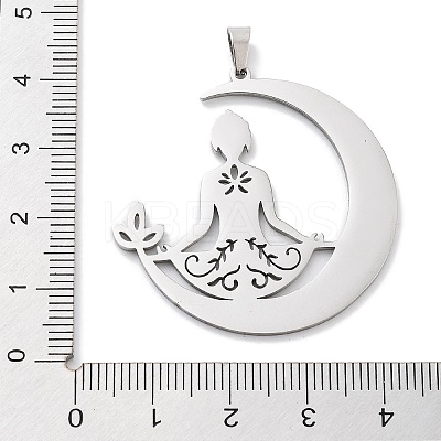 Anti-Tarnish 304 Stainless Steel Pendants STAS-U030-10P-1