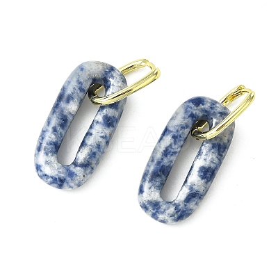 Gemstone Hoop Earrings for Women EJEW-JE07271-1