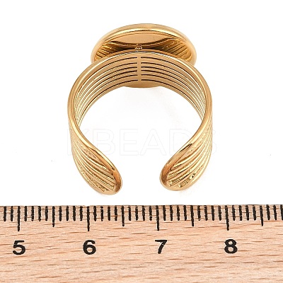 304 Stainless Steel Cuff Ring Components SA-CBA82C8-03D-G-1