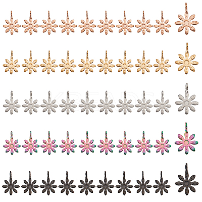60Pcs 5 Colors 304 Stainless Steel Pendants STAS-NB0001-72-1