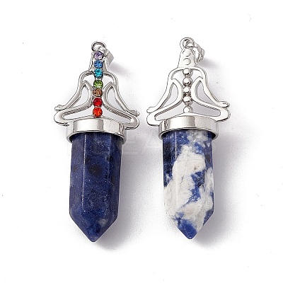 Natural Sodalite Big Pointed Pendants G-I342-01P-05-1