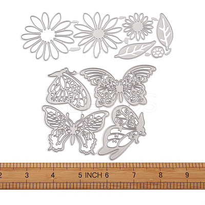 Flower & Leaf & Butterfly Frame Carbon Steel Cutting Dies Stencils DIY-TA0002-88-1
