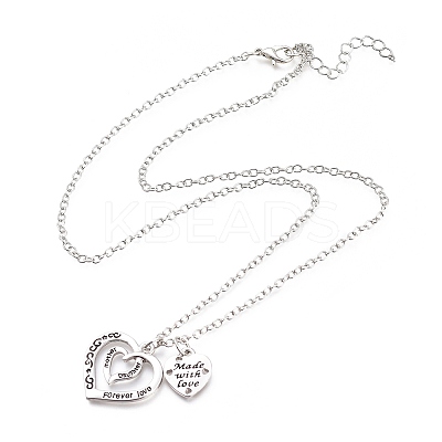 Alloy Pendant Necklaces LS-NJEW-K121-09P-1