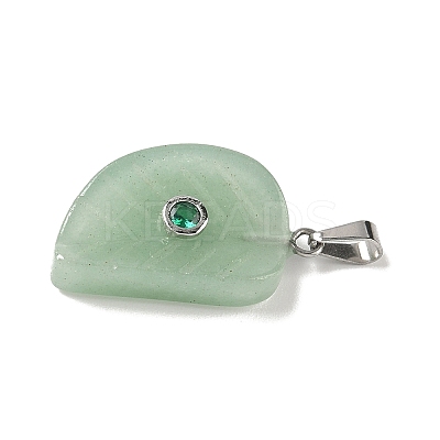 Natural Green Aventurine Carved Pendants G-P599-04P-10-1