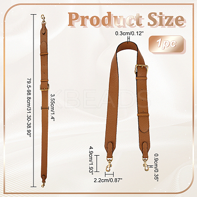 Adjustable Cowhide Bag Straps DIY-WH0304-694A-1