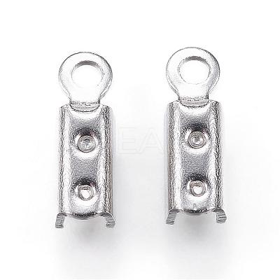 Tarnish Resistant 304 Stainless Steel Folding Crimp Ends STAS-P107-06P-1