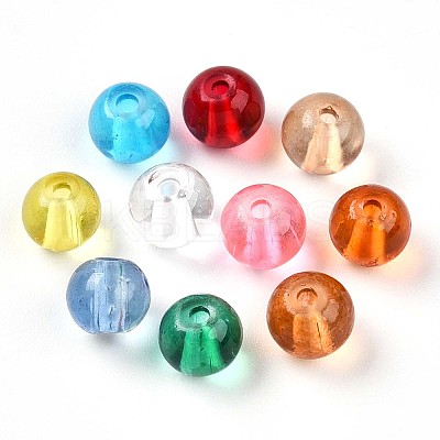 Baking Paint Transparent Glass Beads DGLA-Q022-6mm-M-1