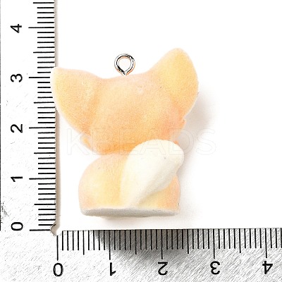 Flocky Opaque Resin Pendants LS-FIND-I044-18B-1