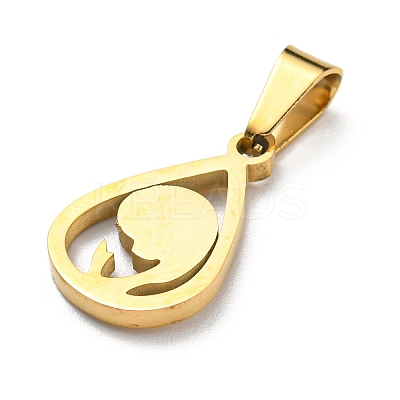 PVD Vacuum Plating 304 Stainless Steel Pendants STAS-D087-03G-1