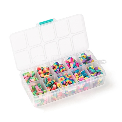 300Pcs 5 Styles Handmade Polymer Clay Beads CLAY-LS0001-04-1