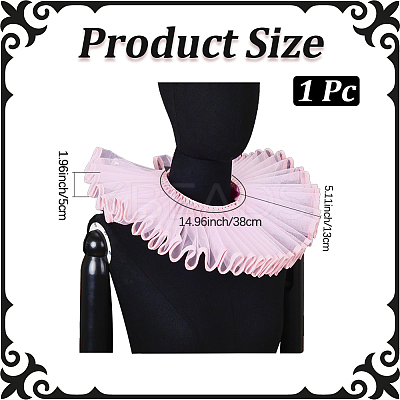 Detachable Lady's Gauze Fake Collar AJEW-WH20042-91C-1
