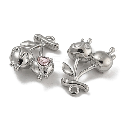 Rack Plating Alloy Rhinestone Pendants PALLOY-F312-19P-1