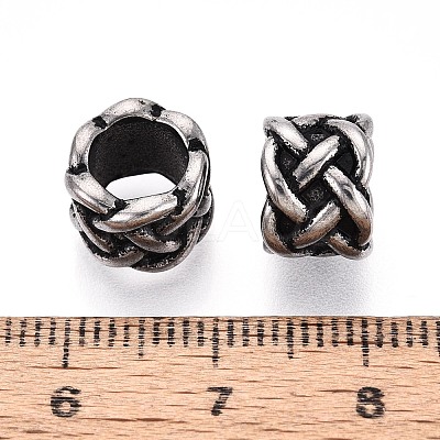 304 Stainless Steel European Style Large Hole Beads STAS-T072-99AS-1